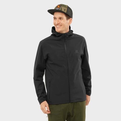 Black Salomon Essential Waterproof 2.5 L Men's Shell Jackets | PH 69457V